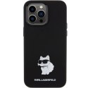 Karl Lagerfeld KLHCP15LSMHCNPK iPhone 15 Pro 6.1" czarny/black Silicone Choupette Metal Pin