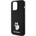 Karl Lagerfeld KLHCP15LSMHCNPK iPhone 15 Pro 6.1" czarny/black Silicone Choupette Metal Pin