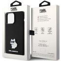 Karl Lagerfeld KLHCP15LSMHCNPK iPhone 15 Pro 6.1" czarny/black Silicone Choupette Metal Pin