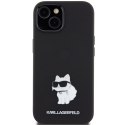 Karl Lagerfeld KLHCP15SSMHCNPK iPhone 15 6.1" czarny/black Silicone Choupette Metal Pin