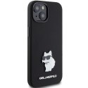 Karl Lagerfeld KLHCP15SSMHCNPK iPhone 15 6.1" czarny/black Silicone Choupette Metal Pin