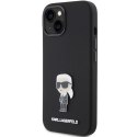 Karl Lagerfeld KLHCP15SSMHKNPK iPhone 15 6.1" czarny/black Silicone Ikonik Metal Pin