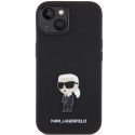 Karl Lagerfeld KLHCP15SSMHKNPK iPhone 15 6.1" czarny/black Silicone Ikonik Metal Pin