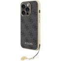 Guess nakładka do iPhone 15 Pro 6,1" GUHCP15LGF4GGR szara hardcase 4G Charms Collection