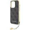 Guess nakładka do iPhone 15 Pro 6,1" GUHCP15LGF4GGR szara hardcase 4G Charms Collection