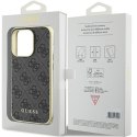 Guess nakładka do iPhone 15 Pro 6,1" GUHCP15LGF4GGR szara hardcase 4G Charms Collection