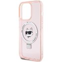 Karl Lagerfeld KLHMP15XHMRSCHP iPhone 15 Pro Max 6.7" różowy/pink hardcase Ring Stand Choupette Head MagSafe