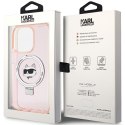 Karl Lagerfeld KLHMP15XHMRSCHP iPhone 15 Pro Max 6.7" różowy/pink hardcase Ring Stand Choupette Head MagSafe