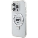 Karl Lagerfeld KLHMP15LHMRSCHH iPhone 15 Pro 6.1" biały/white hardcase Ring Stand Choupette Head MagSafe