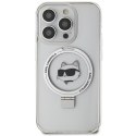 Karl Lagerfeld KLHMP15LHMRSCHH iPhone 15 Pro 6.1" biały/white hardcase Ring Stand Choupette Head MagSafe