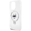 Karl Lagerfeld KLHMP15LHMRSCHH iPhone 15 Pro 6.1" biały/white hardcase Ring Stand Choupette Head MagSafe