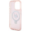 Karl Lagerfeld KLHMP15LHMRSCHP iPhone 15 Pro 6.1" różowy/pink hardcase Ring Stand Choupette Head MagSafe