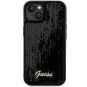 Guess GUHCP15SPSFDGSK iPhone 15 6.1" czarny/black hardcase Sequin Script Metal