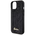 Guess GUHCP15SPSFDGSK iPhone 15 6.1" czarny/black hardcase Sequin Script Metal