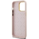 Guess GUHCP15LSMBSLP iPhone 15 Pro 6.1" różowy/pink hardcase Silicone Script Metal Logo & Frame