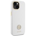 Guess GUHCP15SM4DGPH iPhone 15 6.1" biały/white hardcase Silicone Logo Strass 4G