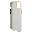 Guess GUHCP15SM4DGPH iPhone 15 6.1" biały/white hardcase Silicone Logo Strass 4G