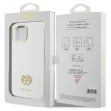 Guess GUHCP15SM4DGPH iPhone 15 6.1" biały/white hardcase Silicone Logo Strass 4G