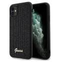 Guess GUHCN61PMSDGSK iPhone 11 / Xr 6.1" czarny/black hardcase Disco Metal Script