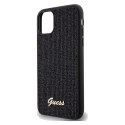 Guess GUHCN61PMSDGSK iPhone 11 / Xr 6.1" czarny/black hardcase Disco Metal Script