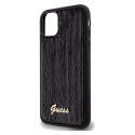 Guess GUHCN61PSFDGSK iPhone 11 / Xr 6.1" czarny/black hardcase Sequin Script Metal