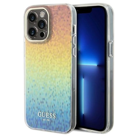 Guess GUHCP13XHDECMI iPhone 13 Pro Max 6.7" wielokolorowy hardcase IML Faceted Mirror Disco Iridescent