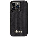 Guess GUHCP13LPSFDGSK iPhone 13 Pro / 13 6.1" czarny/black hardcase Sequin Script Metal