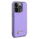 Guess GUHCP13LPSFDGSUiPhone 13 Pro / 13 6.1" fioletowy/purple hardcase Sequin Script Metal