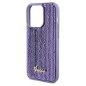 Guess GUHCP13LPSFDGSUiPhone 13 Pro / 13 6.1" fioletowy/purple hardcase Sequin Script Metal