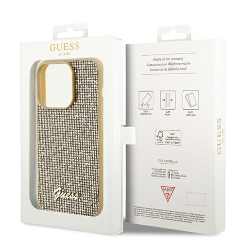 Guess GUHCP14XPMSDGSD iPhone 14 Pro Max 6.7" złoty/gold hardcase Disco Metal Script
