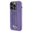 Guess GUHCP14XPSFDGSU iPhone 14 Pro Max 6.7" fioletowy/purple hardcase Sequin Script Metal