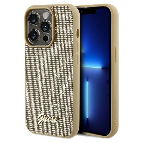 Guess GUHCP14LPMSDGSD iPhone 14 Pro 6.1" złoty/gold hardcase Disco Metal Script