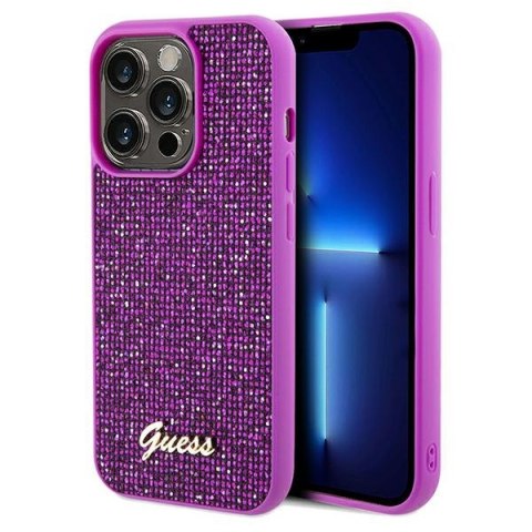 Guess GUHCP14LPMSDGSF iPhone 14 Pro 6.1" fuksja/fuschia hardcase Disco Metal Script