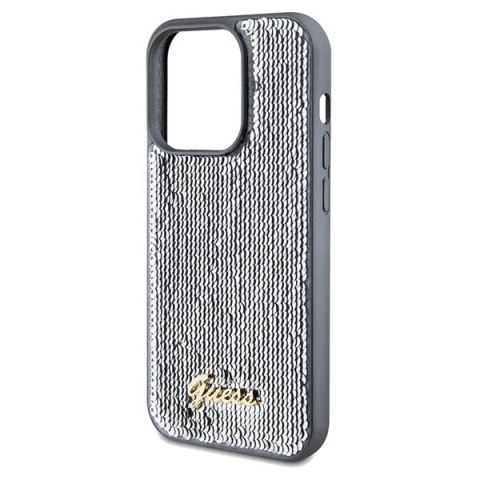 Guess GUHCP14LPSFDGSS iPhone 14 Pro 6.1" srebrny/silver hardcase Sequin Script Metal