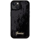 Guess GUHCP14SPSFDGSK iPhone 14 / 15 / 13 6.1" czarny/black hardcase Sequin Script Metal