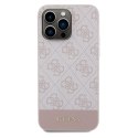 Guess GUHCP15XG4GLPI iPhone 15 Pro Max 6.7" różowy/pink hard case 4G Stripe Collection