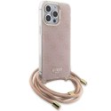 Guess GUHCP15XHC4SEP iPhone 15 Pro Max 6.7" różowy/pink hardcase Crossbody Cord 4G Print