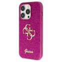 Guess GUHCP15XHG4SGU iPhone 15 Pro Max 6.7" fioletowy/purple hardcase Glitter Script Big 4G