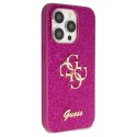 Guess GUHCP15XHG4SGU iPhone 15 Pro Max 6.7" fioletowy/purple hardcase Glitter Script Big 4G