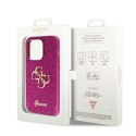 Guess GUHCP15XHG4SGU iPhone 15 Pro Max 6.7" fioletowy/purple hardcase Glitter Script Big 4G