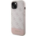 Guess GUHCP15SG4GLPI iPhone 15 / 14 / 13 6.1" różowy/pink hard case 4G Stripe Collection