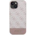 Guess GUHCP15SG4GLPI iPhone 15 / 14 / 13 6.1" różowy/pink hard case 4G Stripe Collection