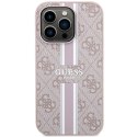 Guess GUHMP15XP4RPSP iPhone 15 Pro Max 6.7" różowy/pink hardcase 4G Printed Stripes MagSafe