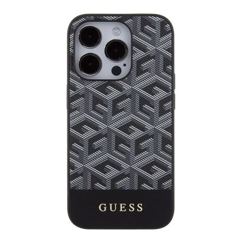 Guess GUHMP15LHGCFSEK iPhone 15 Pro 6.1" czarny/black hardcase GCube Stripes MagSafe