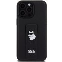 Karl Lagerfeld KLHCP13XGSACHPK iPhone 13 Pro Max 6.7" czarny/black hardcase Gripstand Saffiano Choupette Pins