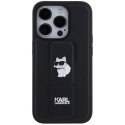 Karl Lagerfeld KLHCP14XGSACHPK iPhone 14 Pro Max 6.7" czarny/black hardcase Gripstand Saffiano Choupette Pins