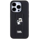 Karl Lagerfeld KLHCP14XGSAKCPK iPhone 14 Pro Max 6.7" czarny/black hardcase Gripstand Saffiano Karl&Choupette Pins