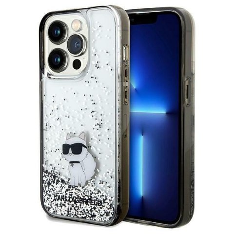 Karl Lagerfeld KLHCP14LLKCNSK iPhone 14 Pro 6.1" transparent hardcase Liquid Glitter Choupette