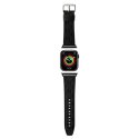 Karl Lagerfeld Pasek KLAWLSAKLHPK Apple Watch 42/44/45/49mm czarny/black strap Saffiano Monogram