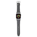 Karl Lagerfeld Pasek KLAWMSAKLHPG Apple Watch 38/40/41mm srebrny/silver strap Saffiano Monogram